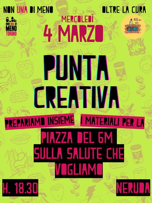 Punta creativa per Mobilitazione sulla Salute che vogliamo