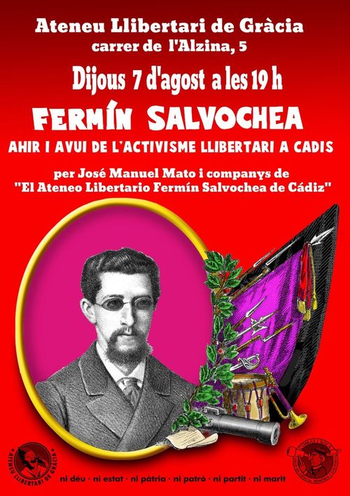 Xerrada de memòria històrica sobre Fermín Salvochea i l'activisme  llibertari a Cadis