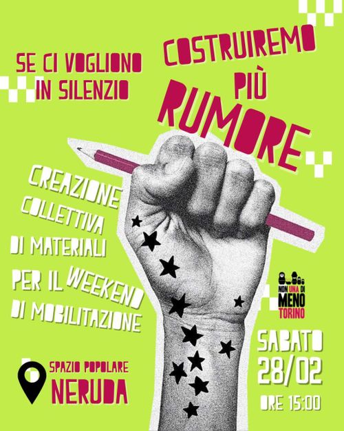 Creazione collettiva materiali per il week-end di monilitazione del 7-8-9 marzo