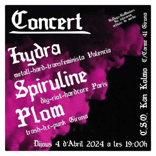 Concert Spiruline, Hydra, Plom