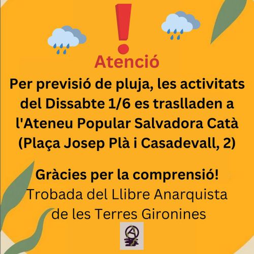 II Trobada del Llibre Anarquista de les Terres Gironines