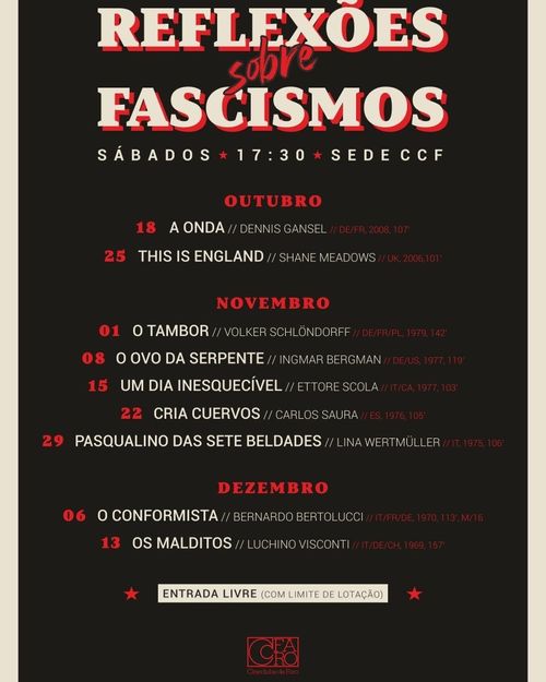 Sessões "Reflexões sobre Fascismo"