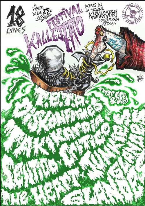 KALLEJERO: "PUTAS & SPEED + T.E.T.A. + DISKONFORMES + TAKIKARDIA + SENTIDO CRITICO + THE HEART JUNKIES + GLANDES GLANDES"