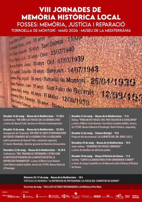 VIII Jornades de Memòria Històrica Local: 