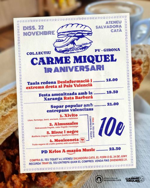 1r aniversari del Col·lectiu Carme Miquel 