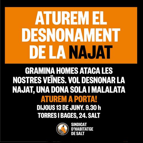 Aturem el desnonament de la Najat