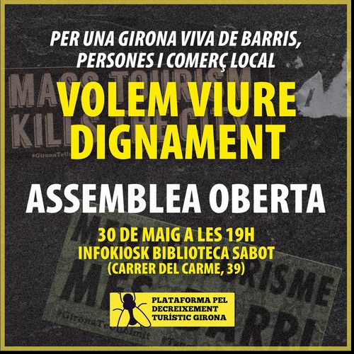 Assemblea Oberta de la Plataforma pel Decreixement Turístic Girona