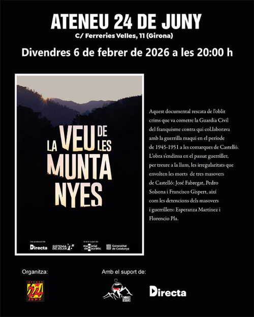 Projecció Documental "La Veu de les Muntanyes"