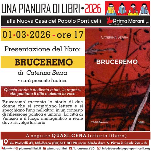 Presentazione del libro Bruceremo di Caterina Serra