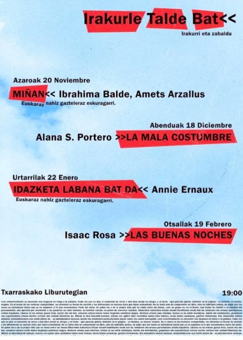 IRAKURLE TALDE BAT: LAS BUENAS NOCHES