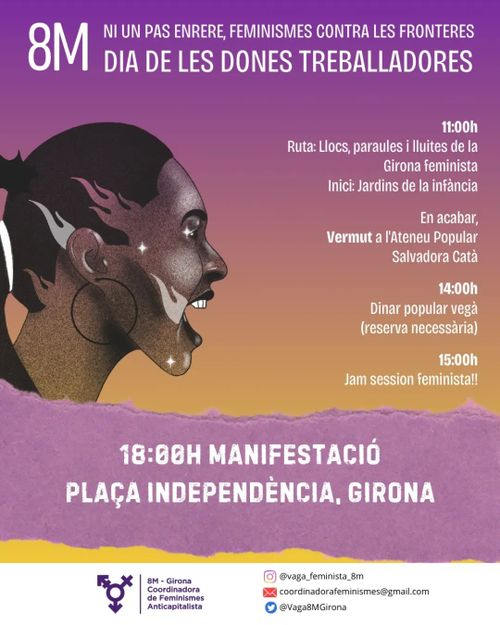 8M NI UN PAS ENRERE, FEMINISME CONTRA LES FRONTERES