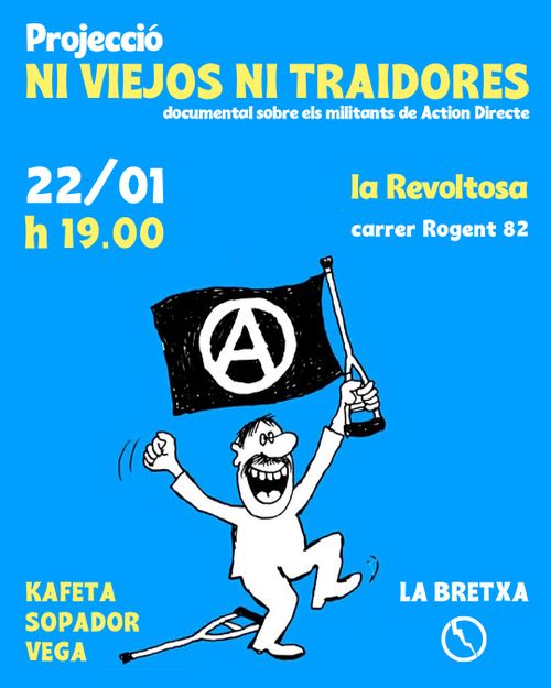 Projecció documental "Ni viejos ni traidores" + sopador vegá