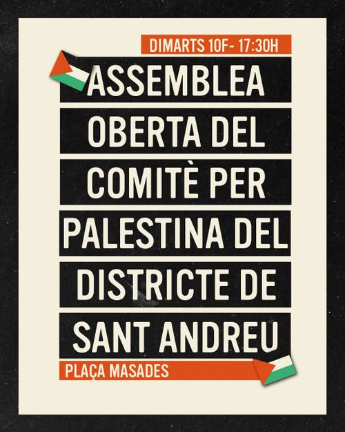 10/02/26 Assemblea Oberta del Comitè per Palestina de Sant Andreu