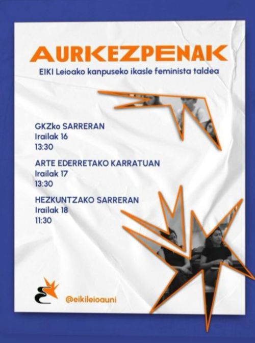 EIKI LEIOAKO KANPUSEKO IKASLE FEMINISTA TALDEAREN AURKEZPENA