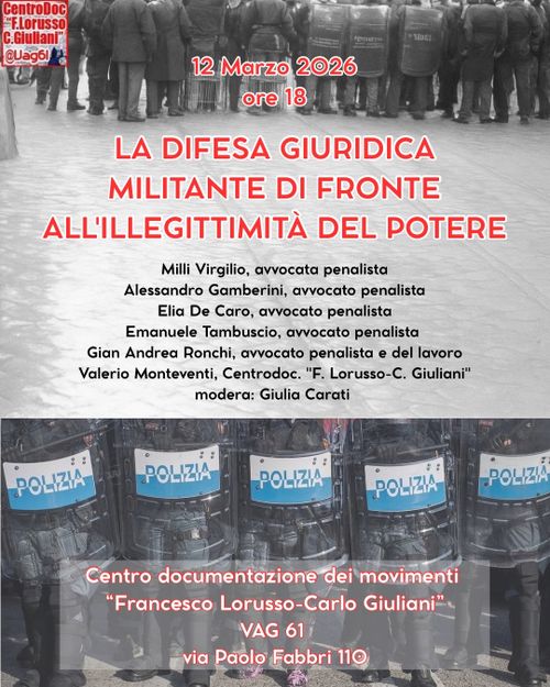 LA DIFESA GIURIDICA MILITANTE DI FRONTE ALL'ILLEGITTIMITÀ DEL POTERE