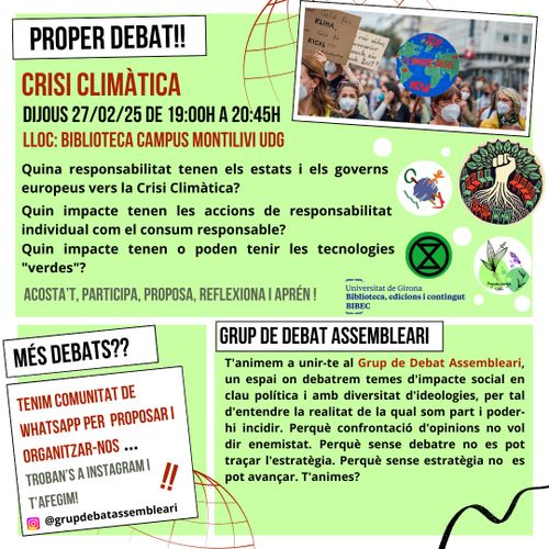 Debat sobre crisi climàtica