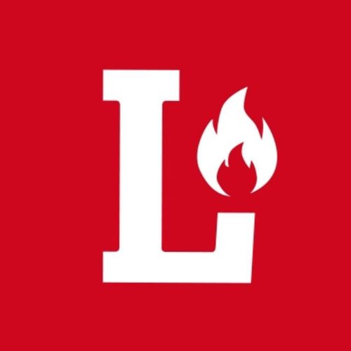 Fira Literal 2025. La imatge és el logo de la fira literal, una lletra ele majúscula amb el dibuix d'una flama sobre la serifa.