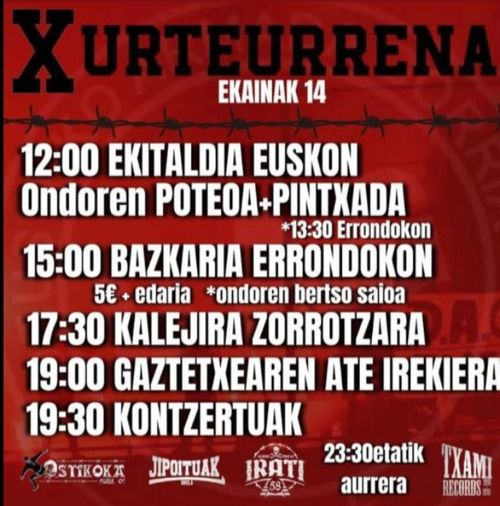 DEUSTUKO ARMADA GORRIAREN X. URTEURRENA