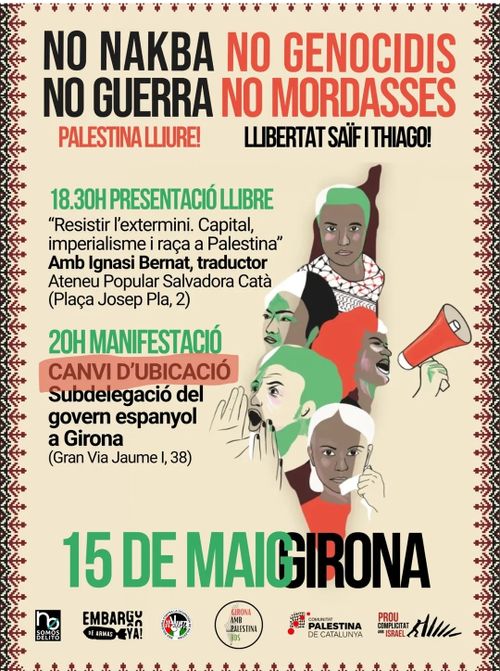 No nakba, no guerra, no genocidis, no mordasses