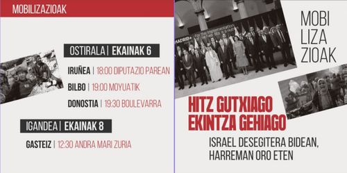 HITZ GUTXIAGO, EKINTZA GEHIAGO. ISRAEL DESEGITERA BIDEAN, HARREMAN ORO ETEN