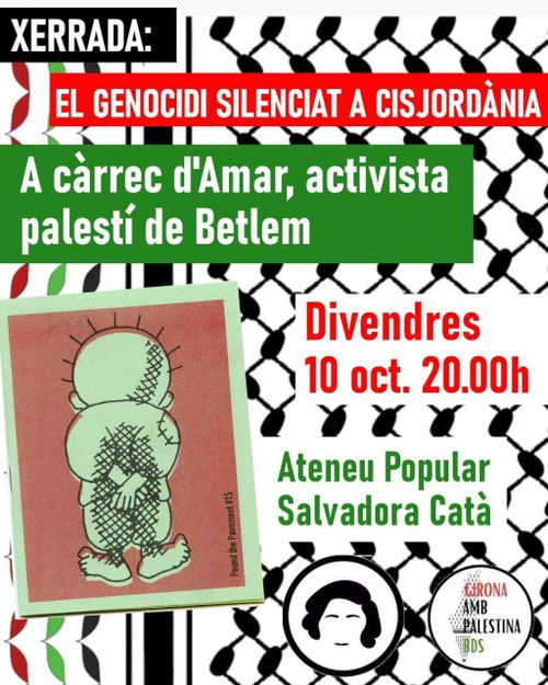 🔴XERRADA: El genocidi silenciat a Cisjordània