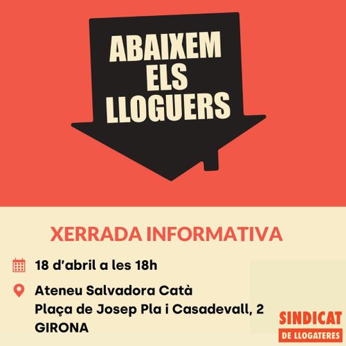 Presentació campanya Abaixem els lloguers