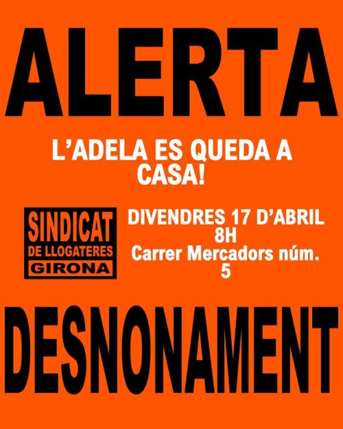 ⚠️ ALERTA DESNONAMENT ⚠️  