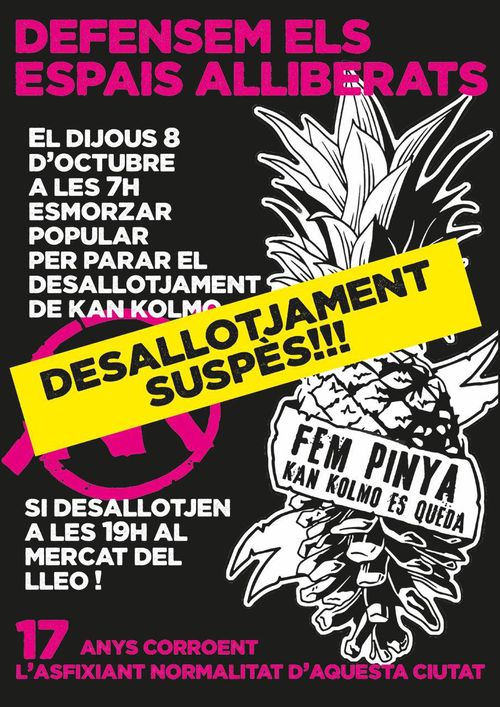 Defensem els espais alliberats