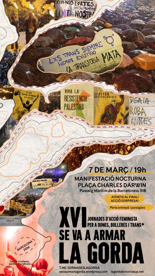 retalls de cartells i parets. dgaia roba niñes, viva la resistencia palestina, lxs trans siempre hemos existido. la transfobia mata. i més. Atentis al final! Acció sorpresa!