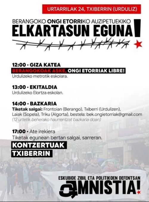 BERANGOKO ONGIETORRIKO AUZIPETUEKIKO ELKARTASUN EGUNA!