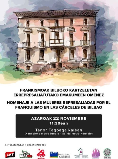 FRANKISMOAK BILBOKO KARTZELETAN ERREPRESALIATUTAKO EMAKUMEEN OMENEZ