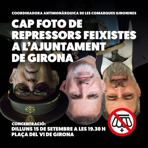 Cap foto de repressor feixistes a l'Ajuntament de Girona