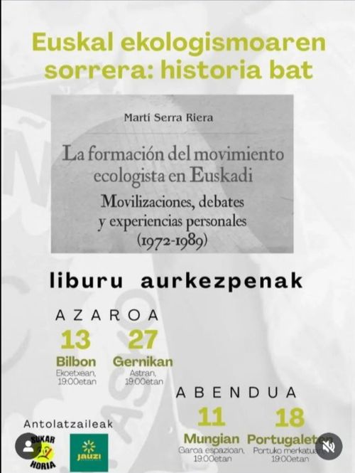 EUSKAL EKOLOGISMOAREN SORRERA: HISTORIA BAT