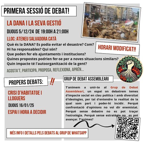 Debat a la vista‼️  Grup de Debat Assembleari