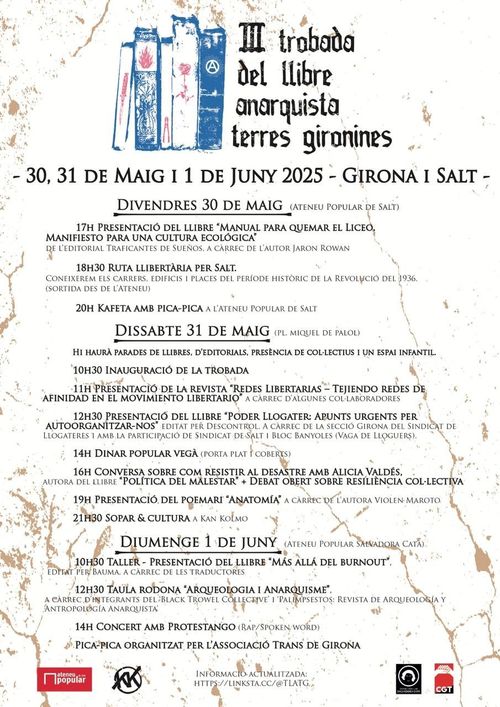 III Trobada del Llibre Anarquista Girona 2025: divendres