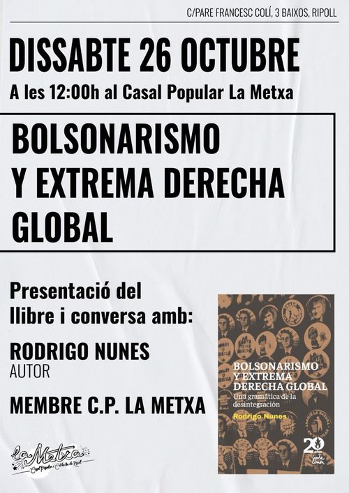 Presentació del llibre Bolsonarismo y la extrema derecha global 