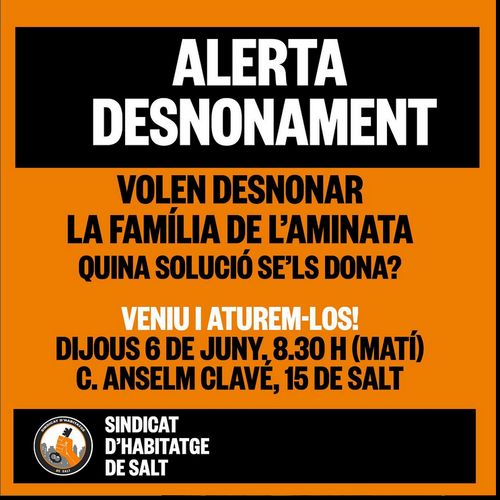 ALERTA DESNONAMENT!!