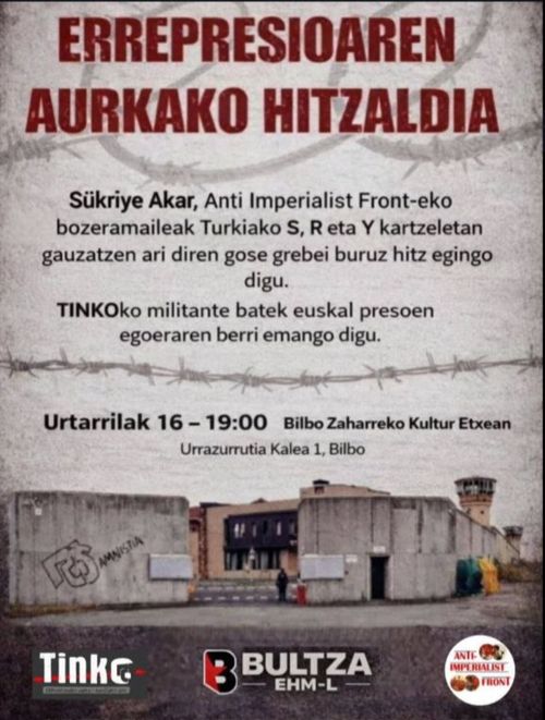 ERREPRESIOAREN AURKAKO HITZALDIA