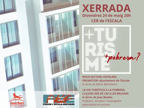 Xerrada: +TURISME+POBRESA? 