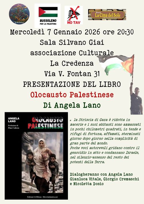 Presentazione libro "OLOCAUSTO PALESTINESE" di Angela Lano