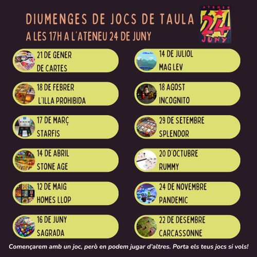 Diumenges de jocs de taula