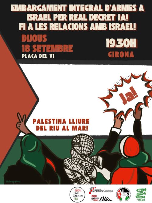 Concentració per l'embargament d'armes a Israel, ja!