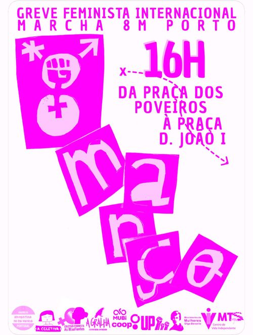Greve Feminista Internacional Marcha 8 M Porto
