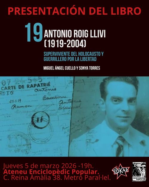 Presentació de “Superviviente del Holocausto. Guerrillero por la libertad”, 19 Col·lecció Històries del Raval