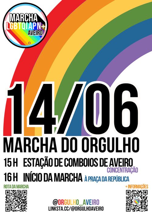 🏳️‍⚧️🏳️‍🌈🌈 Marcha do Orgulho LGBTQIAPN+ de Aveiro 🌈🏳️‍🌈🏳️‍⚧️
