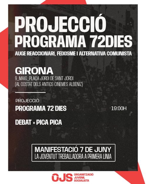 Projecció 72Dies: Auge reaccionari, feixisme i alternativa comunista