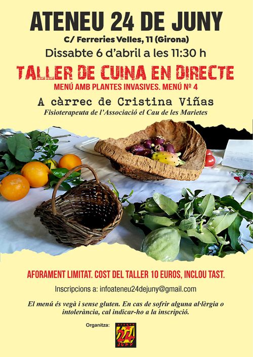 Taller de cuina amb flors