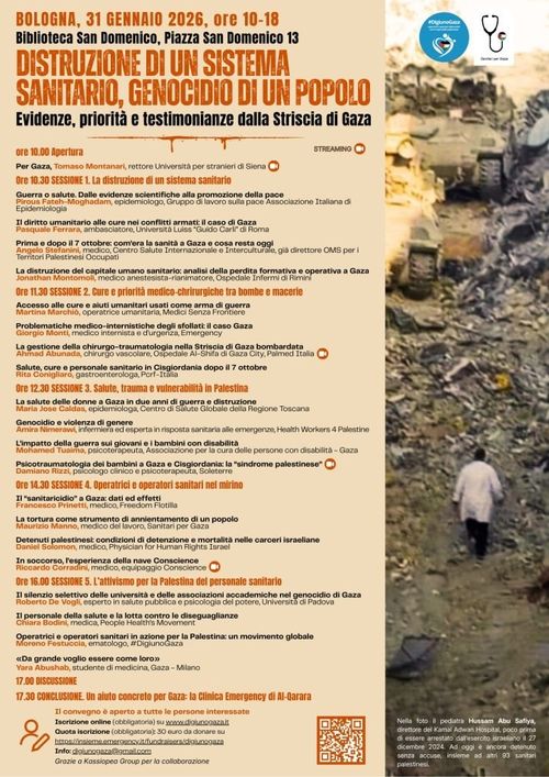 Distruzione di un sistema sanitario, genocidio di un popolo