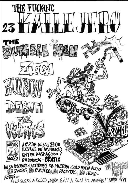 KALLEJERO: "THE RUMBLE MEN + ZIEGA + BUTRON + DEBUTI + THE VOLTIOS"