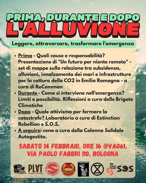 Prima, durante e dopo l'alluvione